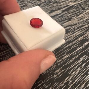 .90CT 9x7MM OVAL CUT NEXICAN CHERRY FIRE OPAL